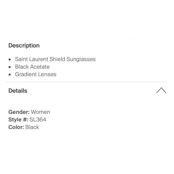 Saint Laurent Authentic Black Shield Oversized Sunglasses 686788 - Picture 5 of 9